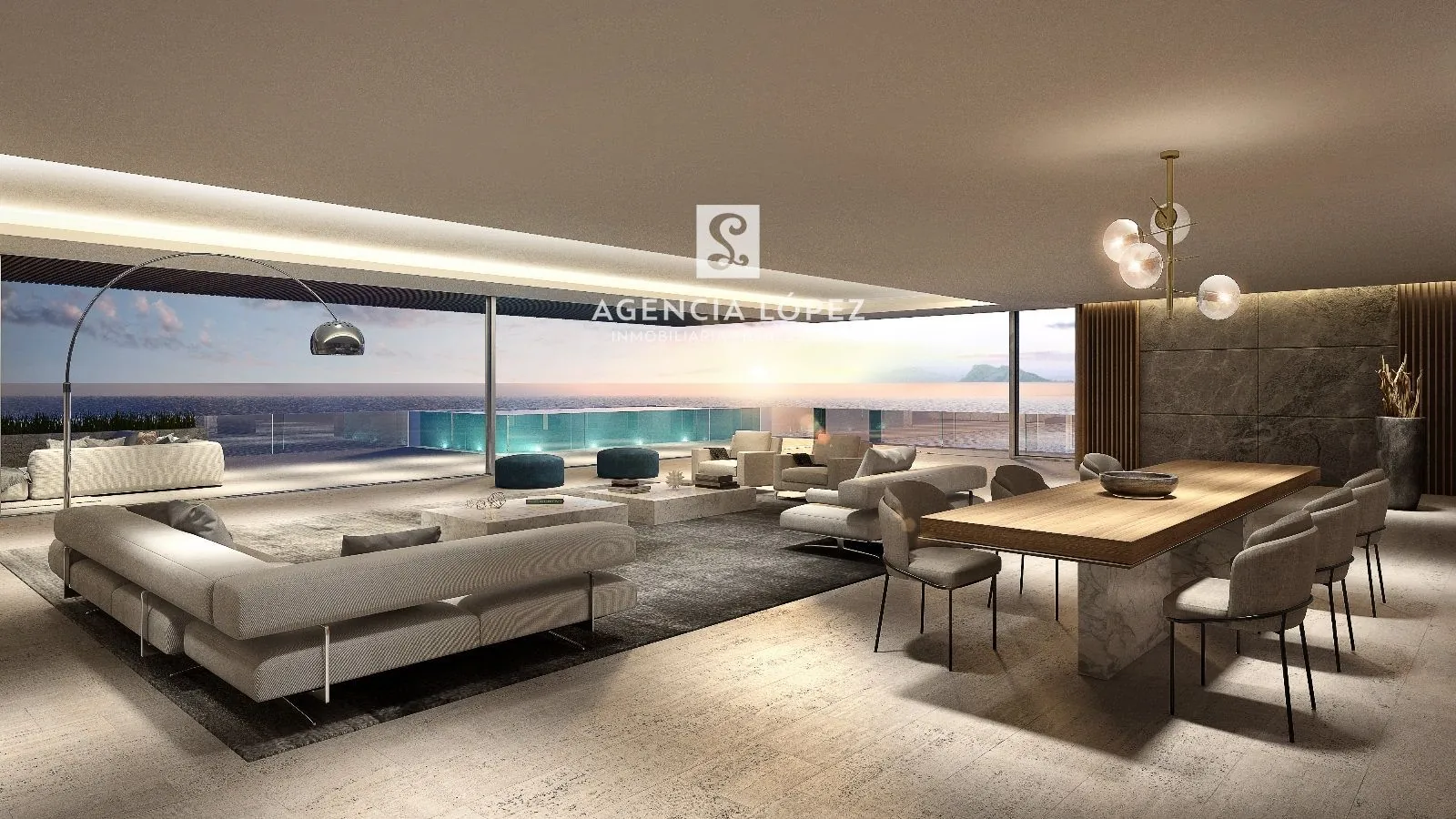 Salón con vistas al mar
